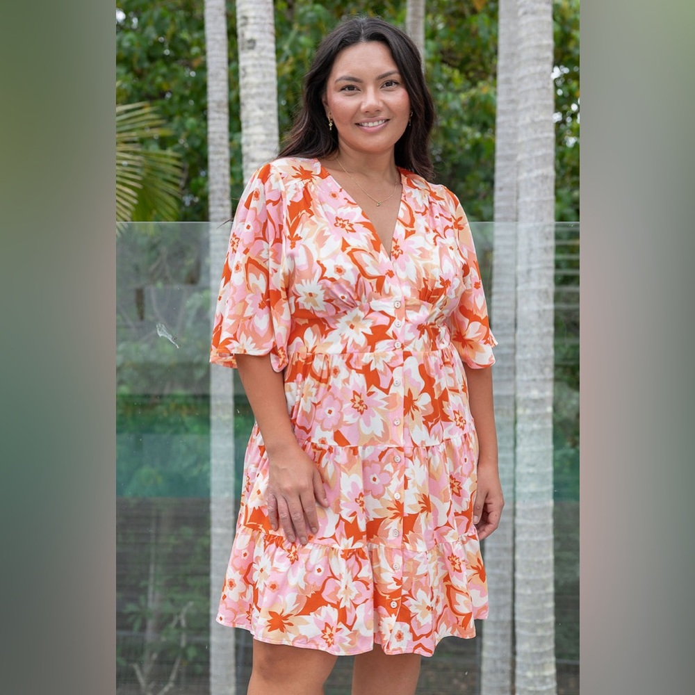 Salty Bright Australian Design Boho Inspired Button Up Dress